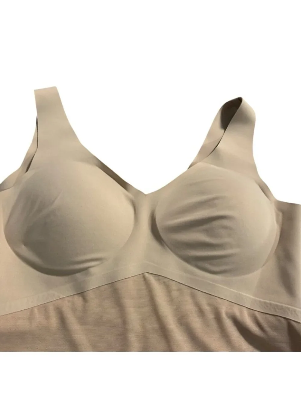 Honeylove LiftWear Cami Shapewear Tank Top Nude Large Padded Support Layer